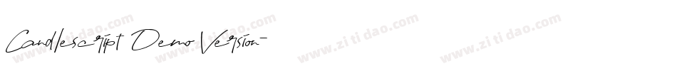 Candlescript Demo Version字体转换